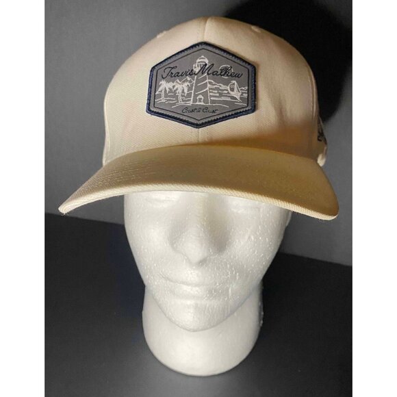 Lot of 2 Travis Mathew Hats: 1 Snapback + 1 Fitted L/XL White Cap READ DESC - Picture 9 of 16